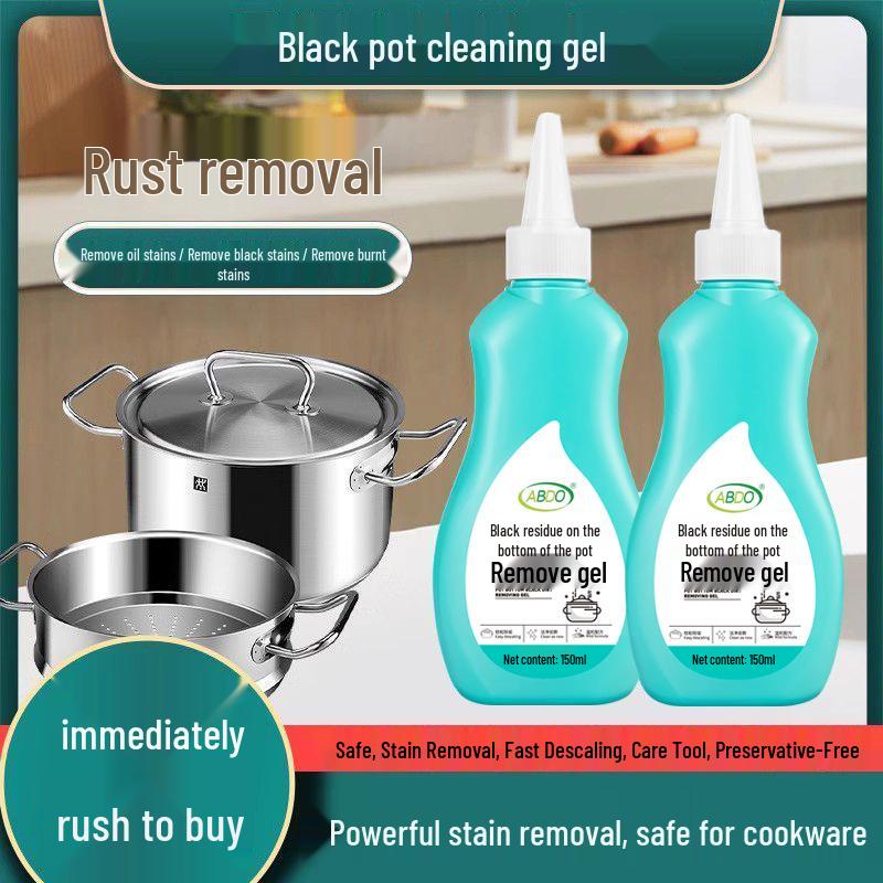 Pot Bottom Black Stain Cleaner Gel for Cast Iron & Stainless Steel Cookware