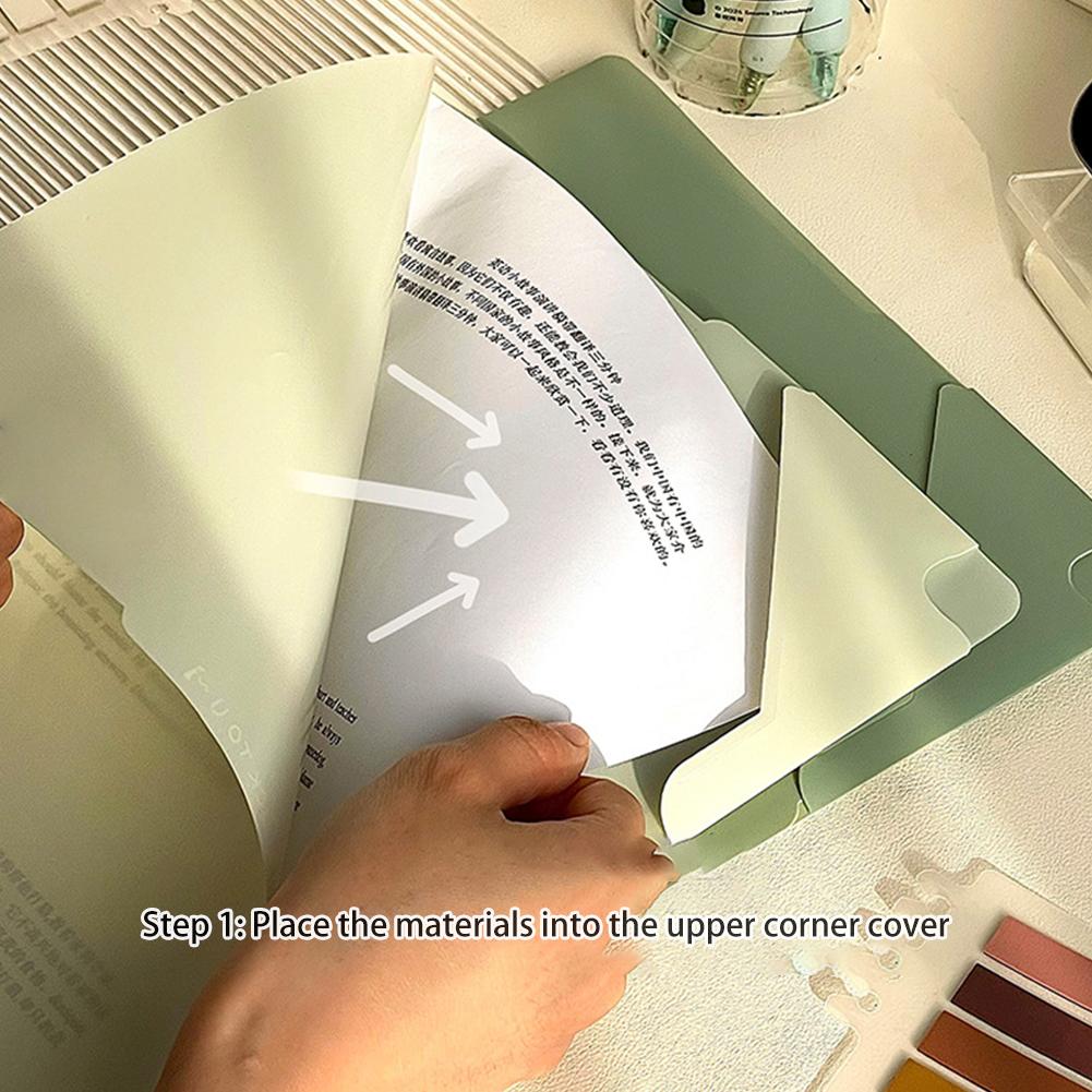 5Pcs/Set Gradient Color File Folder Portable Folder Document Test Paper Storage Organization Bag Study Office Supplies