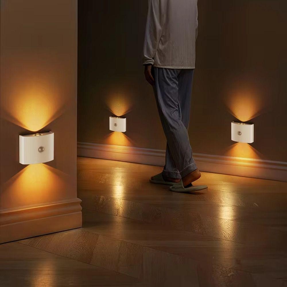 Magnetic Installation LED Induction Wall Lamp PIR Sensor Wall Sconce Bedroom Night Light