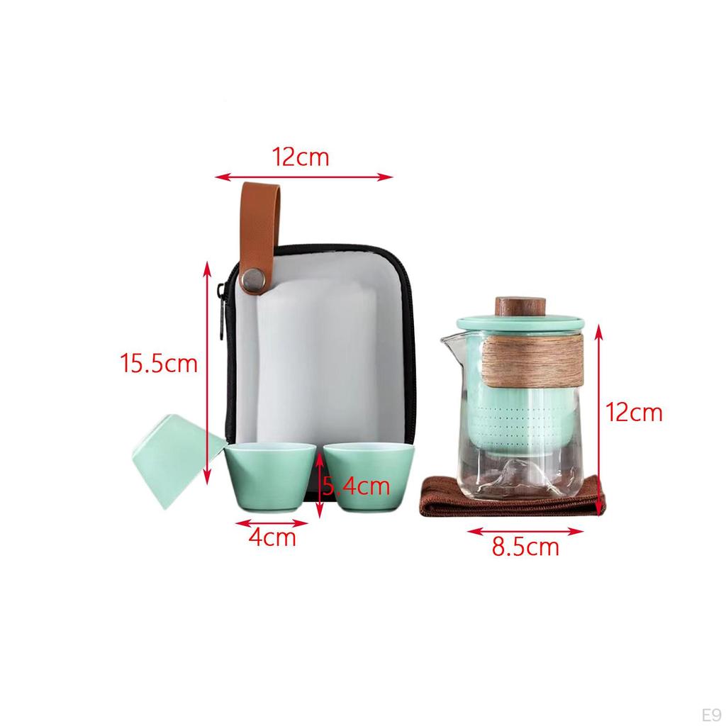 Ceramic Tea Set with Infuser And 3 Cups - Sleek Functional