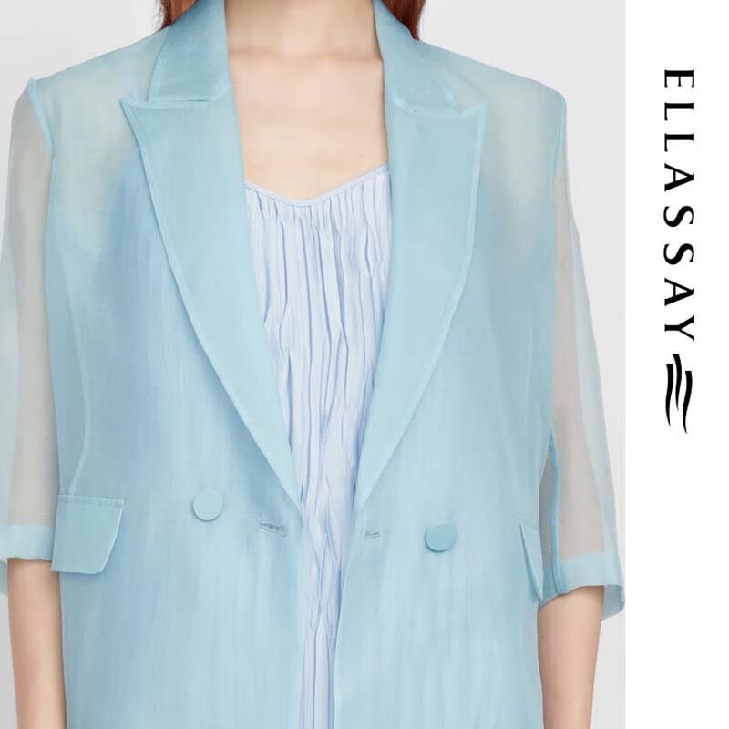 ELLASSAY Women's Sheer Elegant Blazer