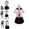 Fashionable Danganronpa Ibuki Mioda Cosplay Costume Suit With Vibrant Black And White Design