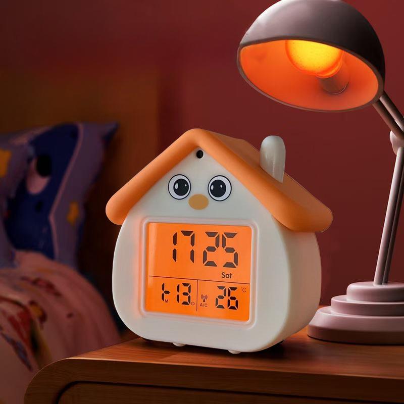 Multifunction AI Voice Smart Alarm Clock Student Learning Voice Control Air Conditioner Night Light Charging
