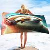 3D Strandlaken, Schattige Luiaard Tropische Bloemen Zachte Badlakens Zeer Absorberend Sneldrogend Bad Washandjes voor Hotel Spa Douchebadjas