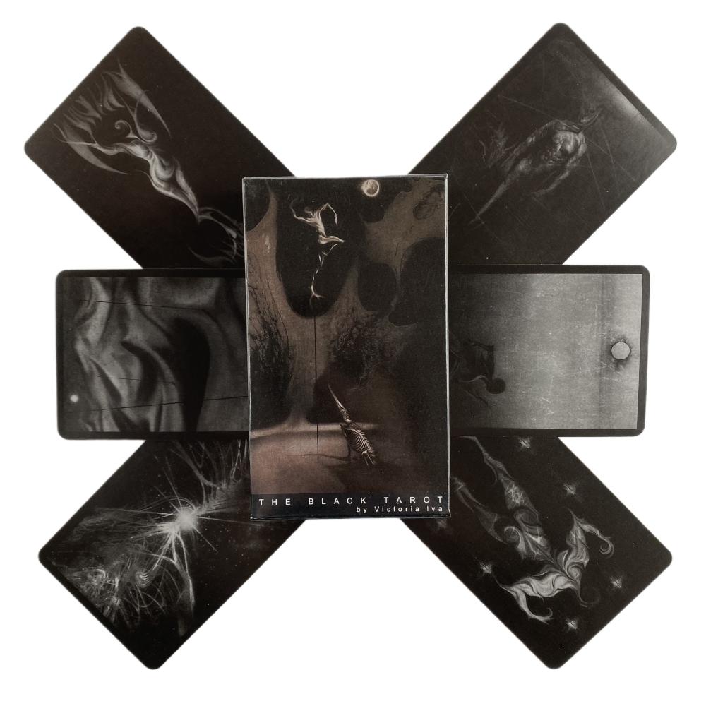 Black Tarot Deck Crafts Divination Fate Fortune Telling Card Friend Casual Party Entertainment Board Game Tarot Card Oracle Deck