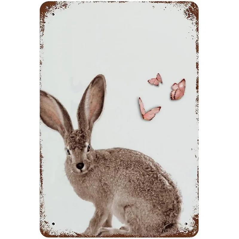 Animals Metal Tin Signs Sweet Cheeks Hello Posters Plate Wall Decor for Home Garden Bars Man Cave Cafe Clubs Retro Poster Plaque