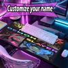 Benutzerdefinierter Name Personalisierte Dämonentöter Muster Mauspads, Laptop PC Schreibtischunterlage, Dekorative Schreibtischmatte für Zuhause Tastaturunterlage Geschenk