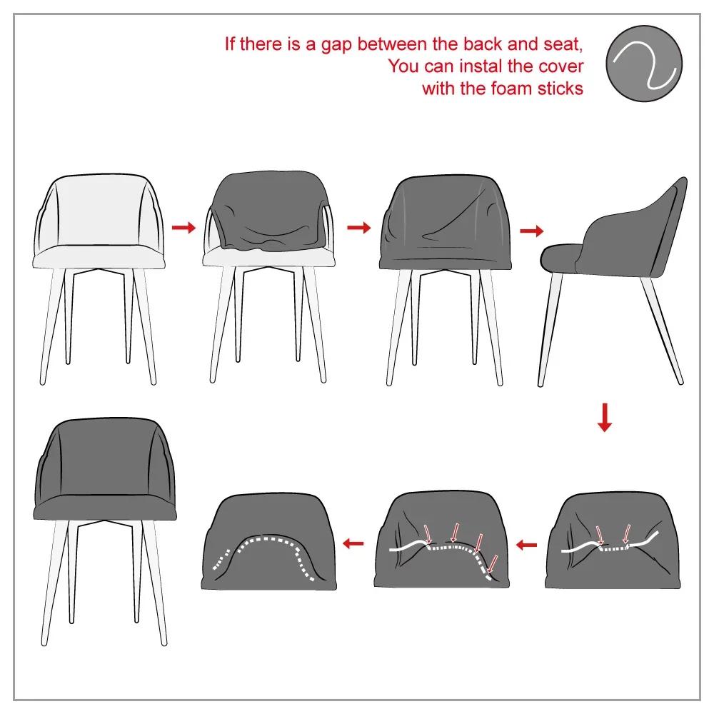 Polar Fleece Armchair Cover Wingback King Back Chair Cover Hotel And Home Party Banquet Seat Cover Home 1/2/4/6PCS