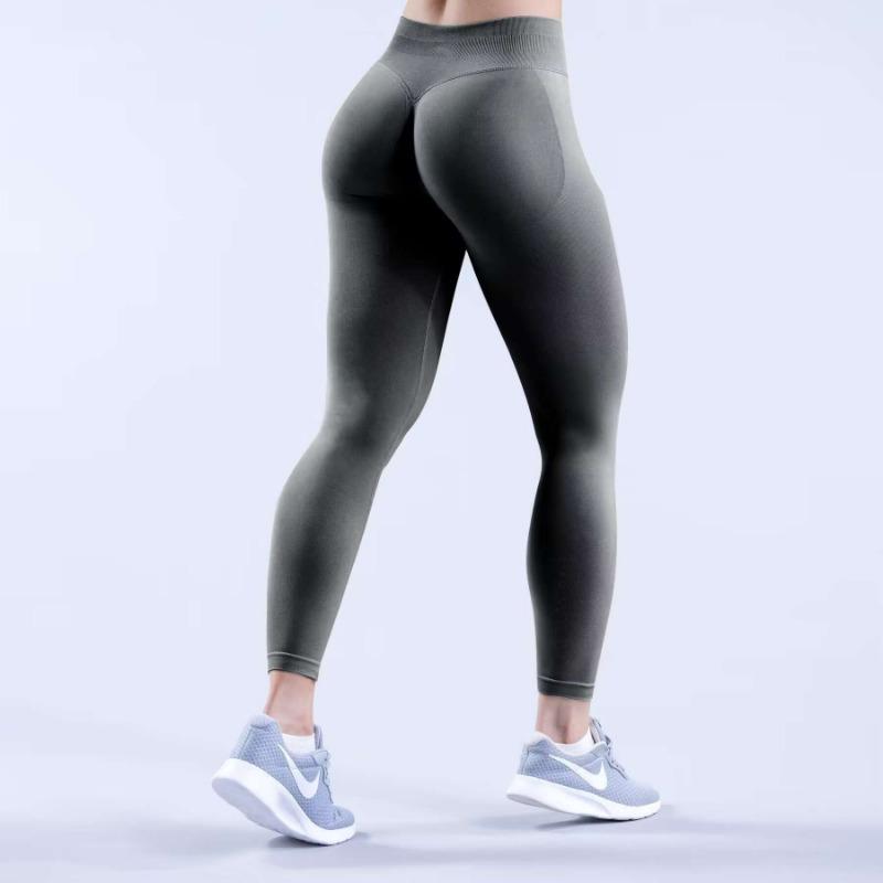Matting Seamless Yoga Pants Three-section Waist Pleated Hip Lift Fitness Trousers Low Waist Yoga Trousers