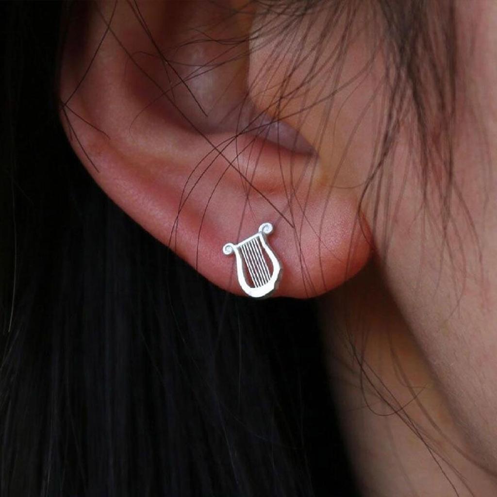 Elegant Earrings Apollo Lyre Shape Earrings Asymmetrical Drop Earrings Suitable for Wedding Wear Party Accessories
