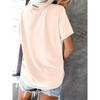 Women'S Casual Round-Neck T-Shirt with Stylish Letter Print for Spring and Summer