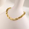 Stainless Steel Handmade Chain Gold Bracelet Simple Fashion Personality Women 2324