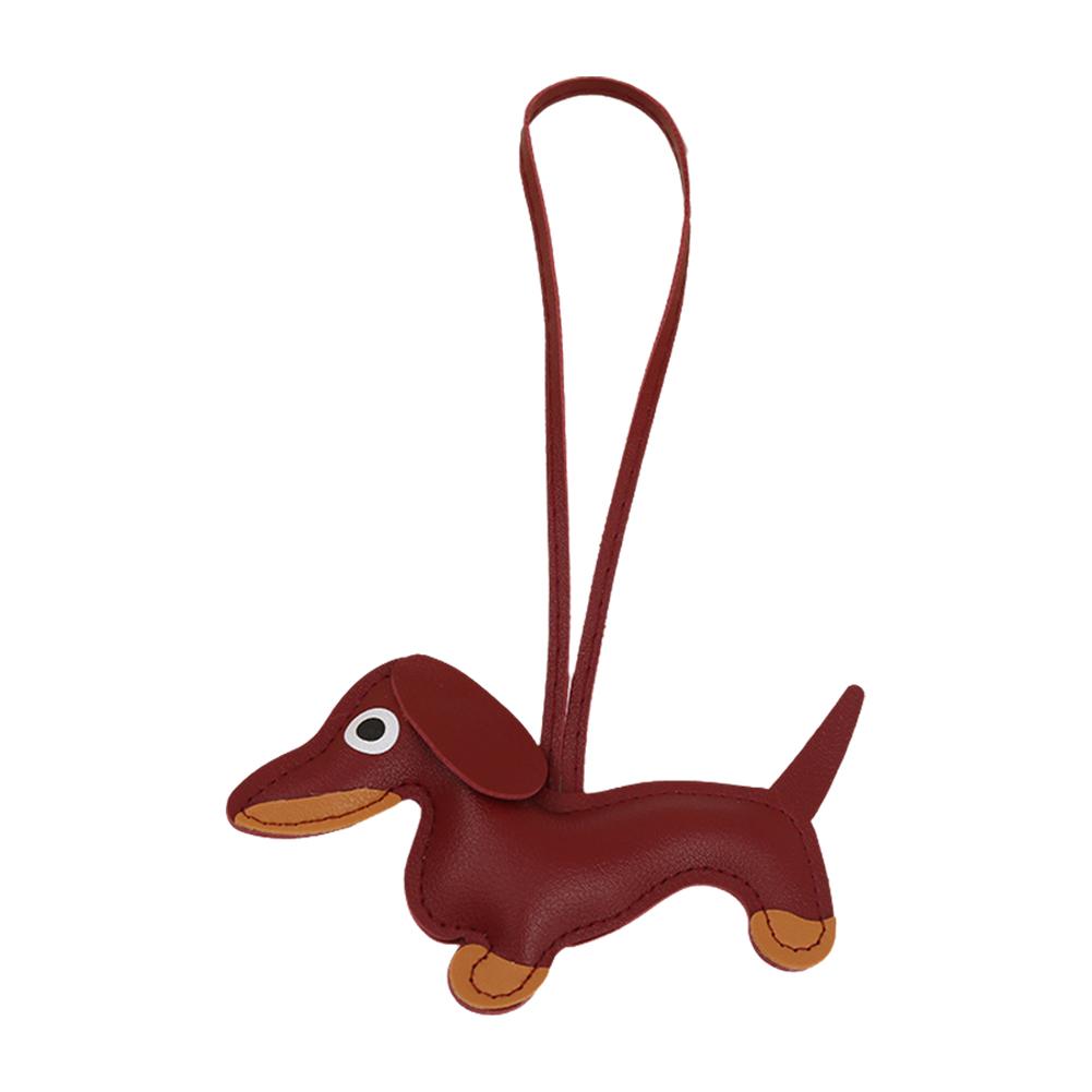 Mode Auto Dackel Hund Keychain PU Leder Hund Schlüsselanhänger Schlüssel Schmuckstück Tasche Halter Für Frauen Je Y7L9
