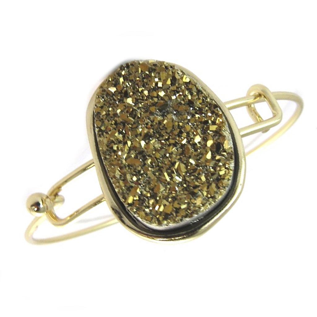 Les Trésors De Lily [P0100] - Bracelet créateur 'Minéralia' doré