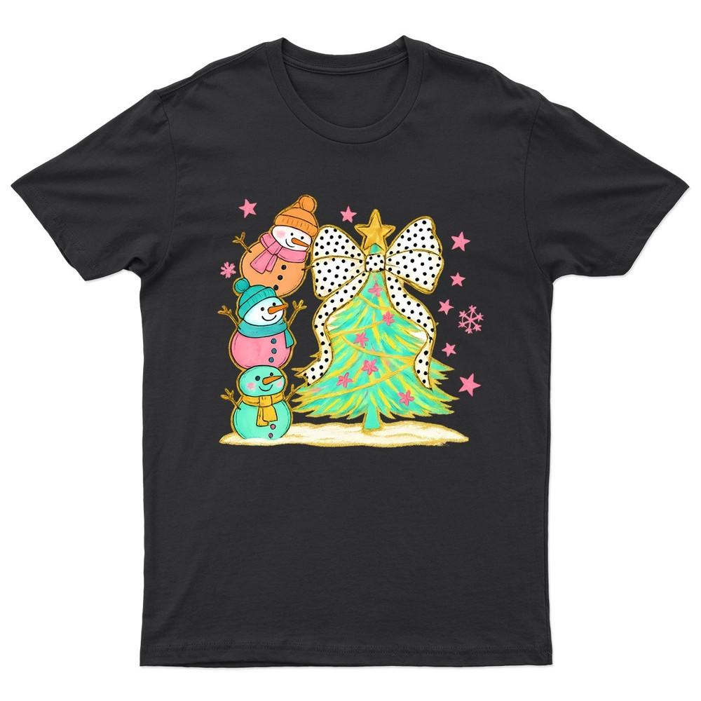 Christmas SnowUnisex Tree Holiday TShirt Unisex Gift Retro Seasonal Funny Xmas