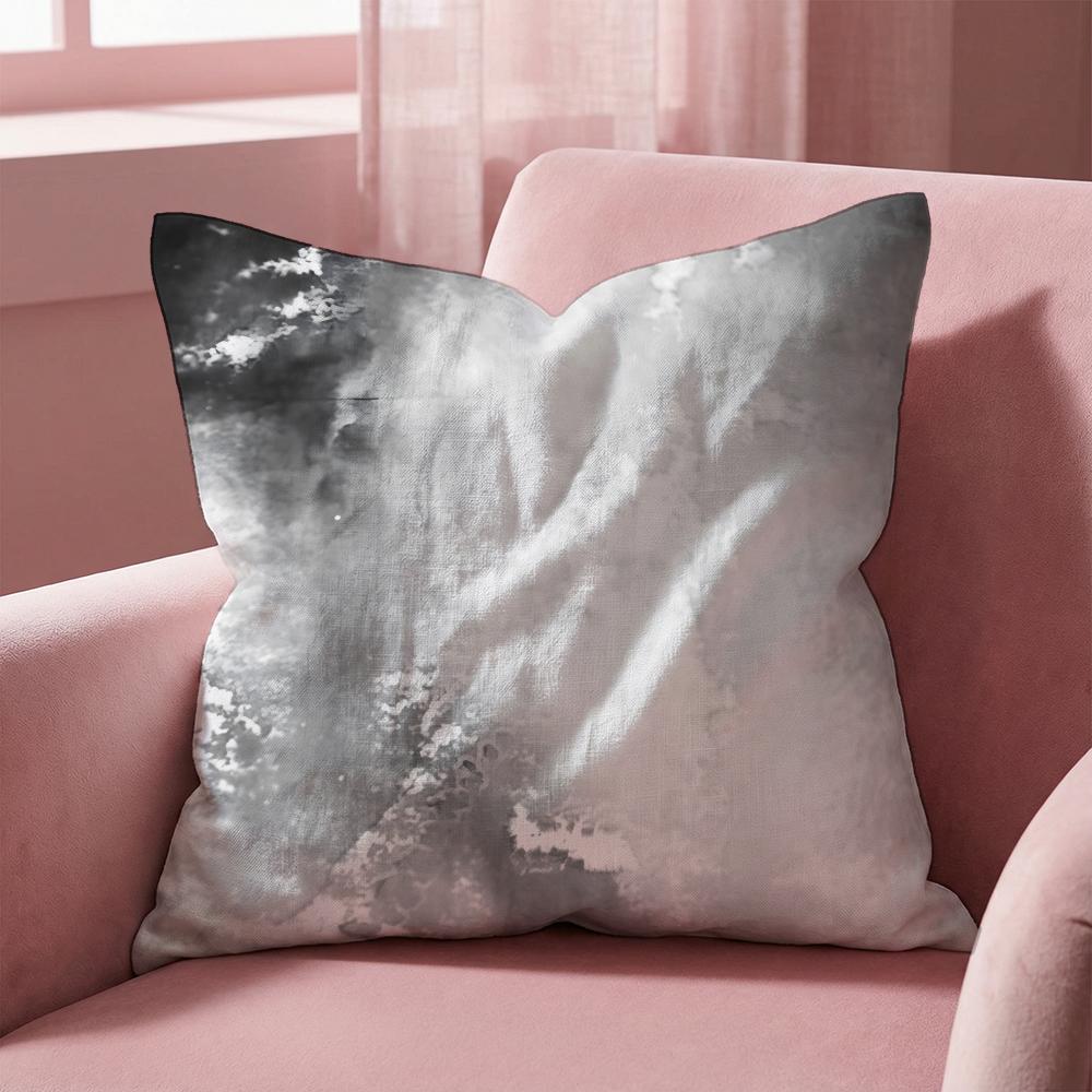 Ink Wash Texture Cushion Cover MultiScene Pillow Cover for Home Car Reversible Soft Durable for Daily Use