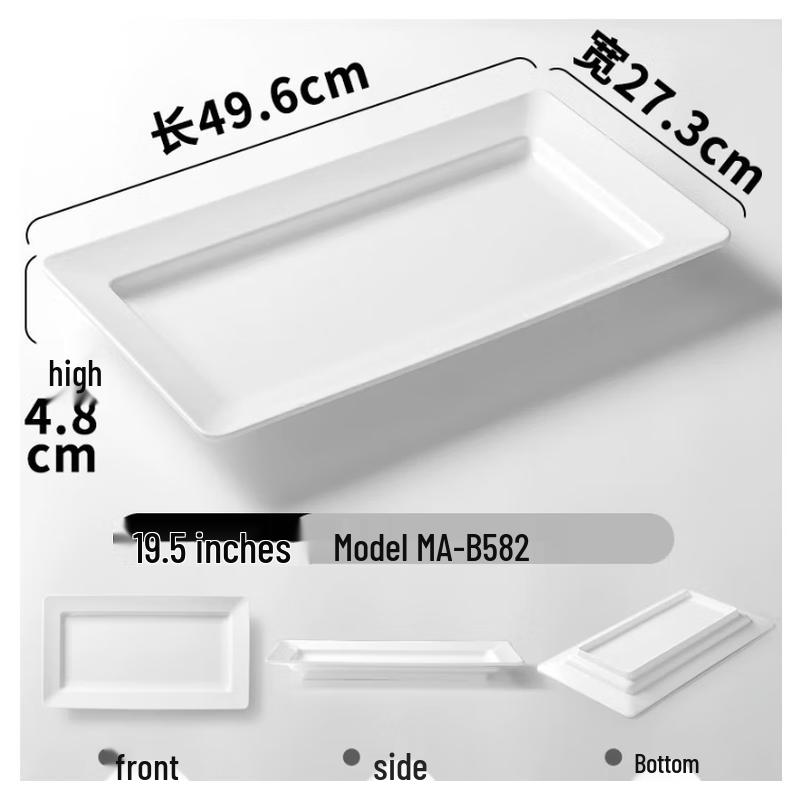 Melamin-Präsentiertablett für gekochte Speisen