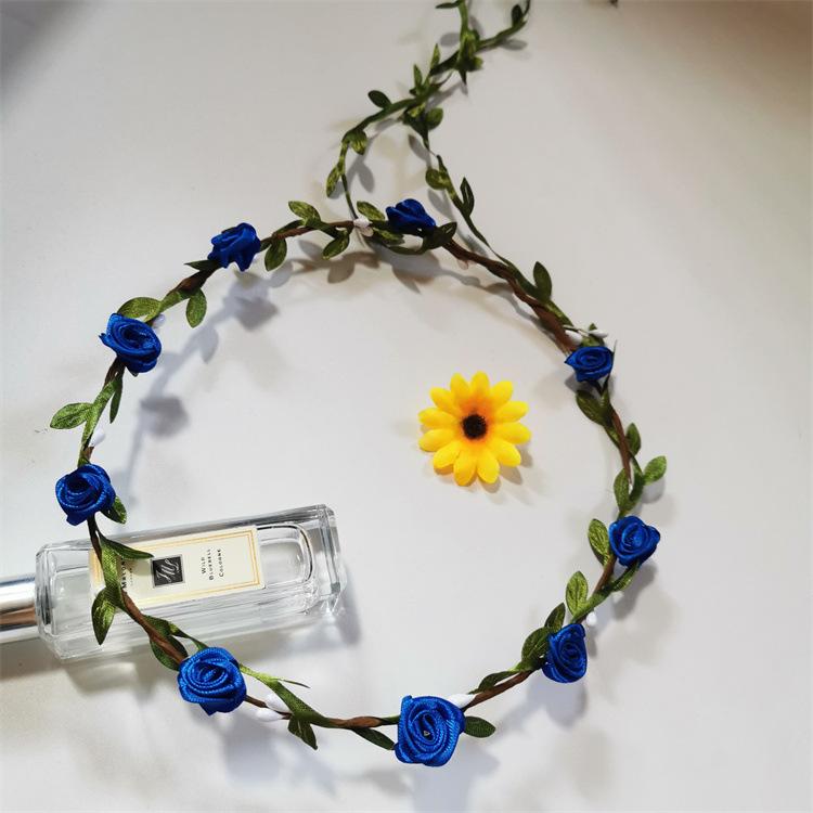 

1 шт. Имитация ротанговой гирлянды Повязка на голову Свадебные аксессуары для волос Реквизит для сценических фото Повязка на голову Тканевая роза