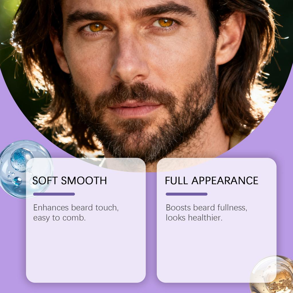 Beard Oil Collagen, Thick Beard Growth Oil Is Used For Male Hair Growth, Softening And Moisturizing Beards,60ml*2