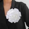 1Pcs Black Fabric 3D Flower Chest Flower Pin Personalized Exaggerated Satin Large Flower Brooch Versatile For Women