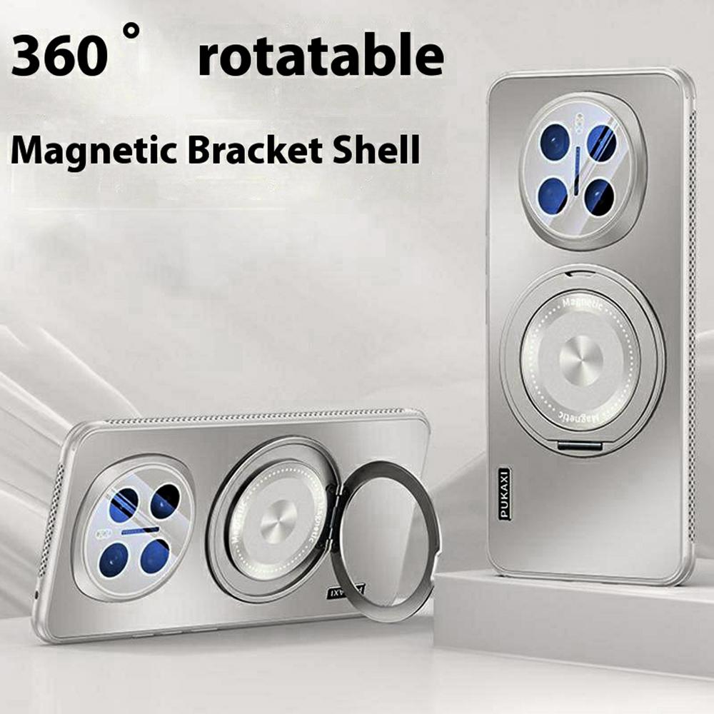 

For Honor Magic7 5G Case Compatible with MagSafe Kickstand TPU+PC Heat Dissipation Phone Cover Grey