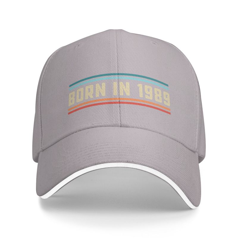 Casquette de baseball classique Born In 1989 pour femmes, unisexe, réglable, chapeau de papa, sport
