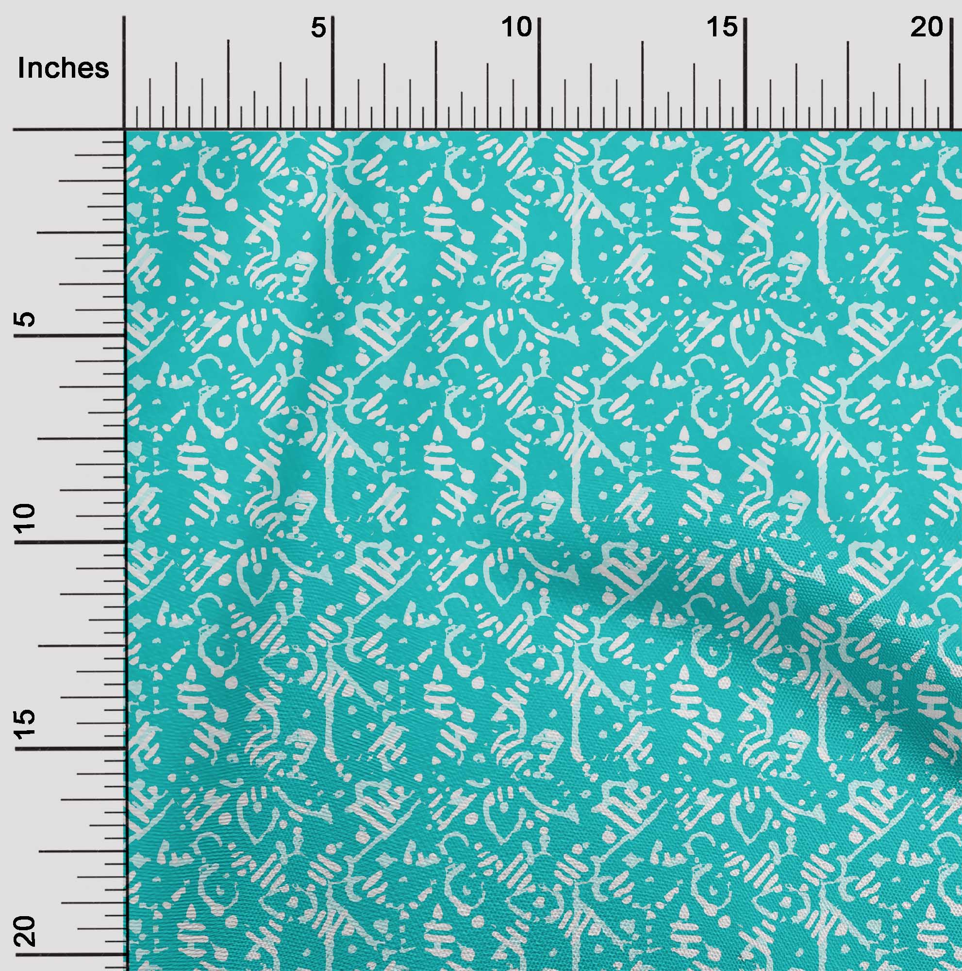 

oneOone Cotton Flex Fabric Abstract Block Print Fabric By The Yard 40 Inch 42 Inch Wide - Viscose Chiffon синій