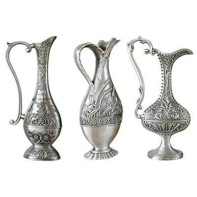 Metal Nordic Flower Vase Home Decorative Handle Desktop Vase Arrangement Hotel Decor for Living Room Office Decoration Art Craft