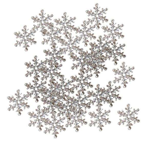 300Pcs Eye-catching Realistic Anti-fade Xmas Faux Snowflakes Christmas Party Ornament Simulation for New Year