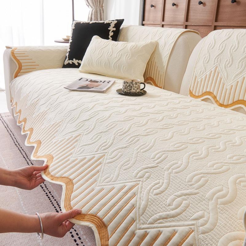 Cream Wind Sofa Cushion  New Four-Season Universal Non-Slip Seat Cushion Light Luxury High-End Leather Sofa Cover Towel