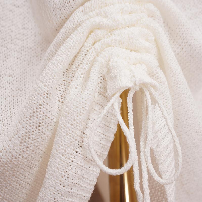 Sexy Sleeveless Open Back Bikini Cover-ups White Crochet Tunic Summer Beach Dress Women Beach Wear Swim Suit Cover Up