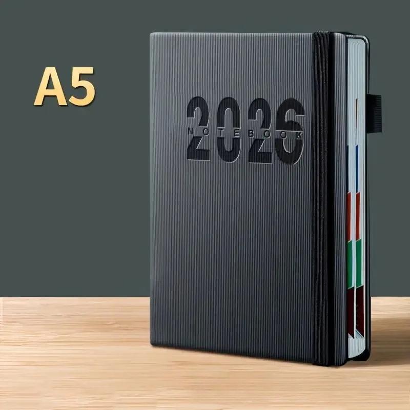 2026 Schedule Book A5 English Notepad Loose-leaf Notebook Office Efficiency Handbook Calendar Stationery School Supplies