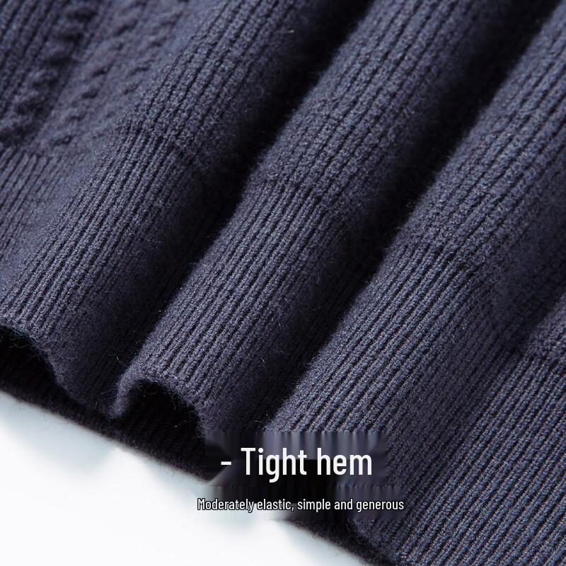 Hodo Men's Jacquard Merino Wool Blend Thick Warm Sweater