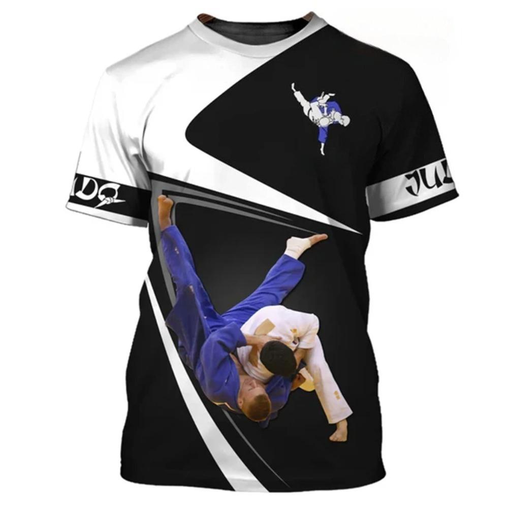 Personalized Fashion Judo Pattern 3D Printed Loose T-shirts Sports Casual Comfortable Short Sleeve T-shirt
