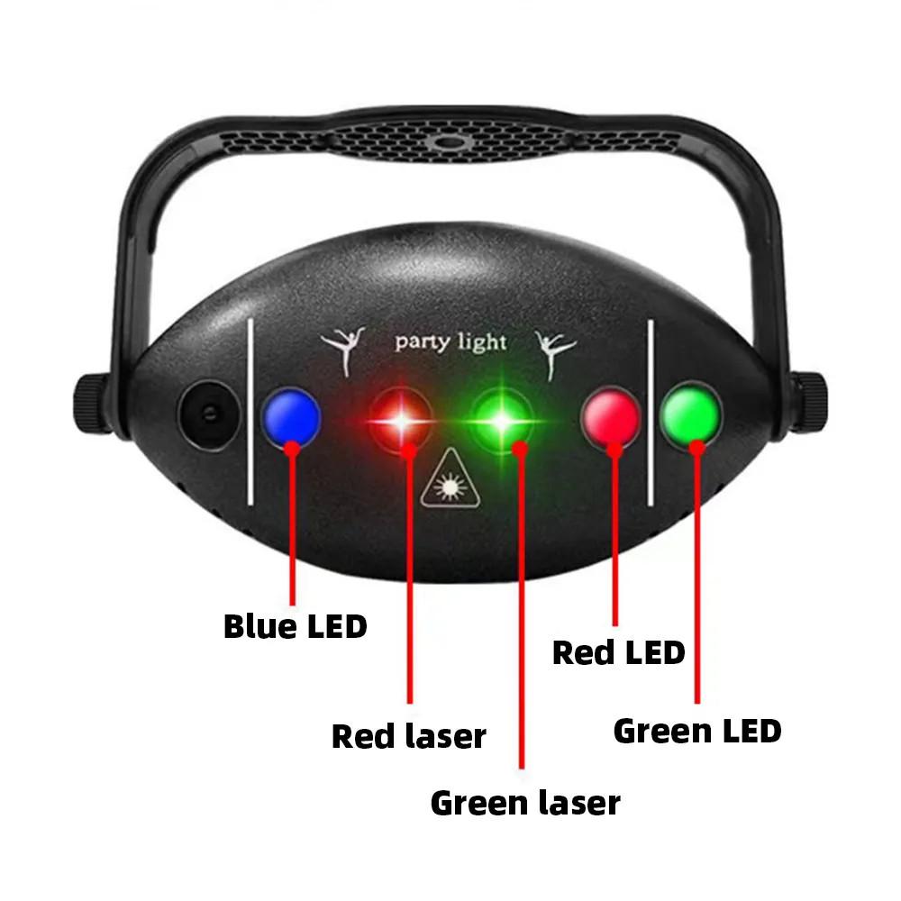 72 Pattern Disco Lights Stage Light Portable DJ Party Laser Light Projector Party Club Home Holiday Decoration Lights