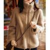 Women's Coat Stand Collar Zipper Warm Jacket Casual Winter Wear