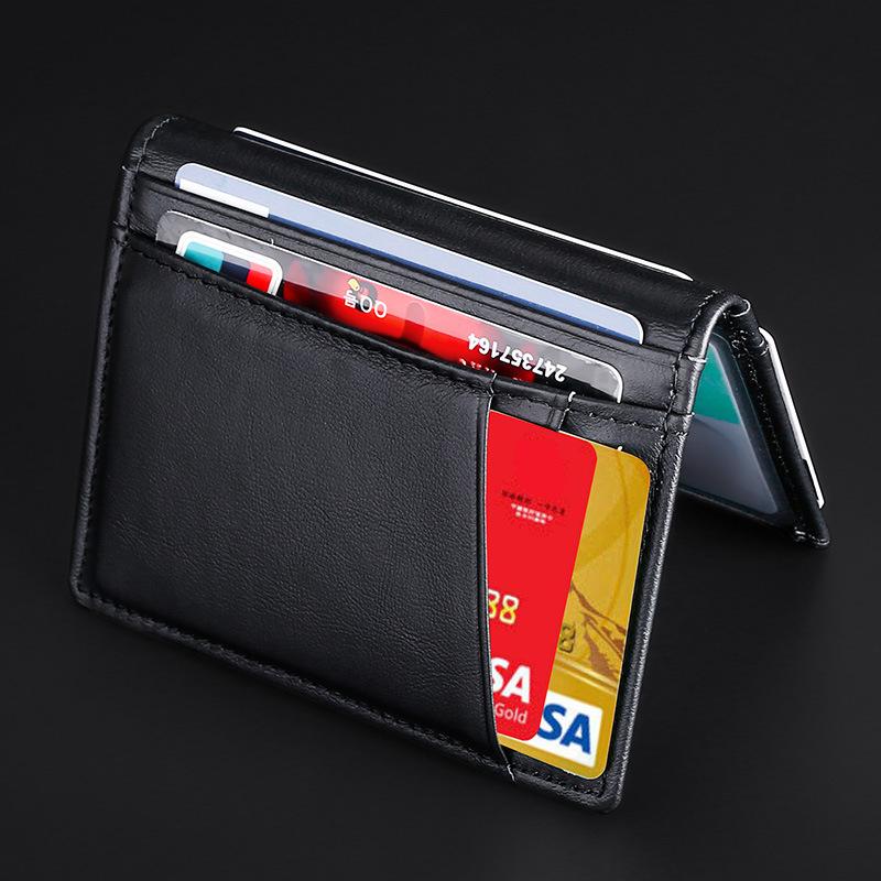 Ladies Luxury Bags Csw003 Men's Minimalist Slim Credit Card Holder Wallet Genuine Leather Bank Card Purse Ultra Thin Mini Small Rfid Id Cardholder