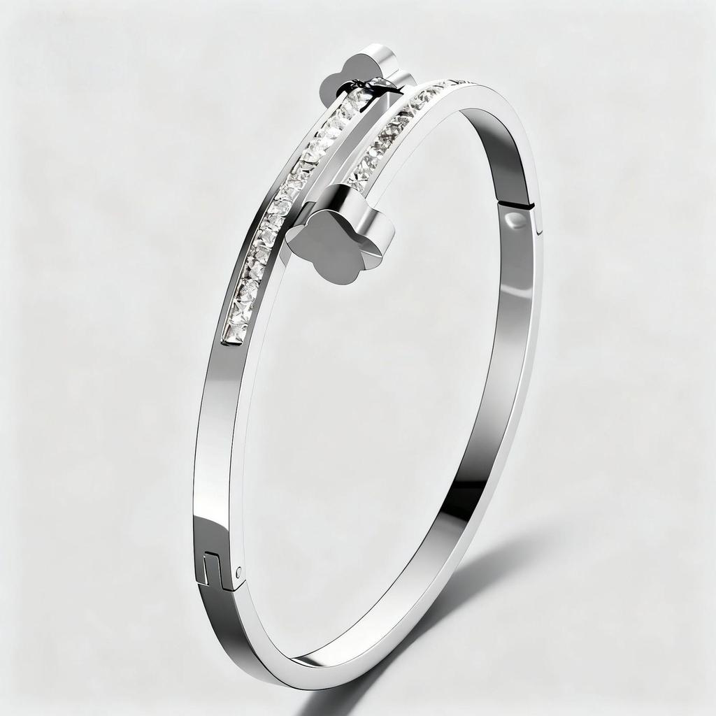 Women's Three-Color Zirconium Titanium Steel Bracelet