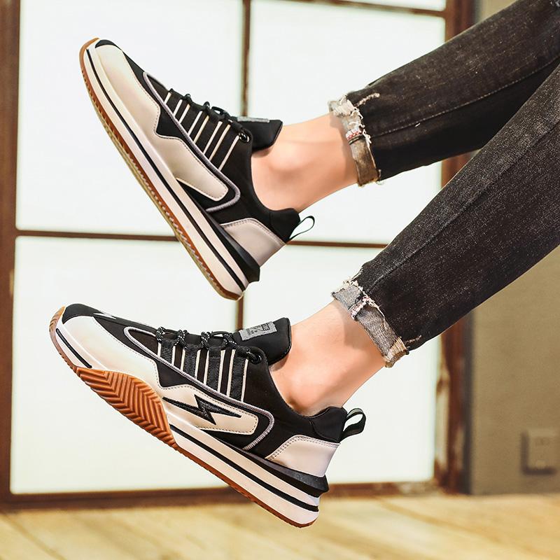 

Новая мужская обувь, модные универсальные дышащие нескользящие кроссовки с вышивкой молний, ​​кроссовки для бега