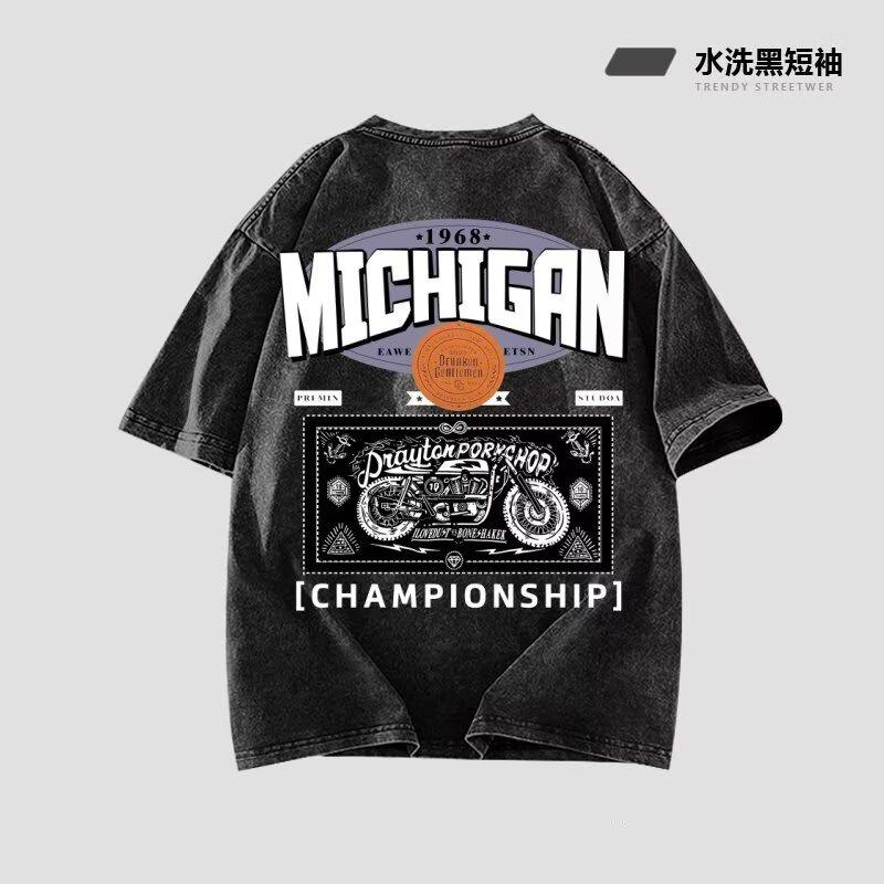 

Summer Trendy Men s Short Sleeve T-Shirt with Unique Print, Crew Neck, Casual Versatile Korean Style Slim Fit Ins Style Cool T-Shirt 5XL серый