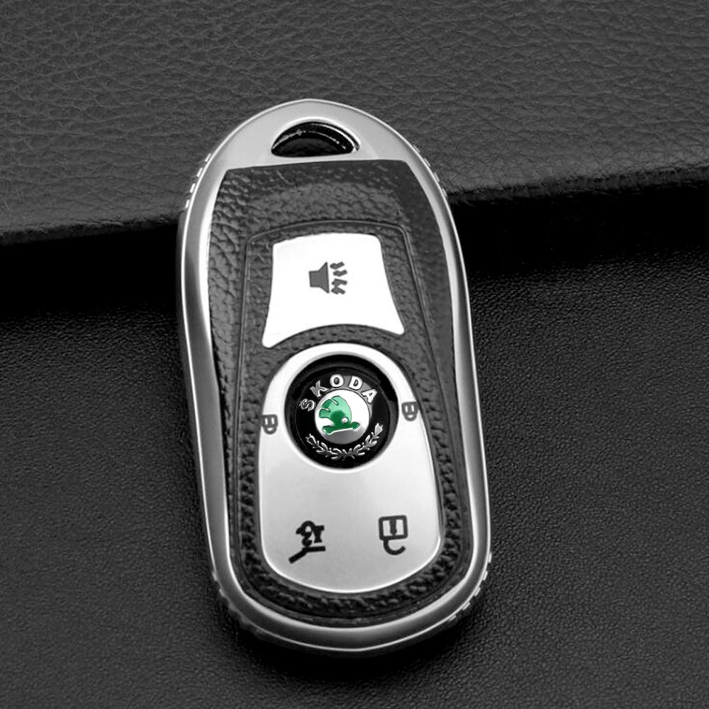 10/20Pcs Car Key Shell Remote Control Round Emblem Key Stickers For Skoda Octavia A5 A2 VRS Vision Kodiaq Rapid Fabia VII Superb HA5