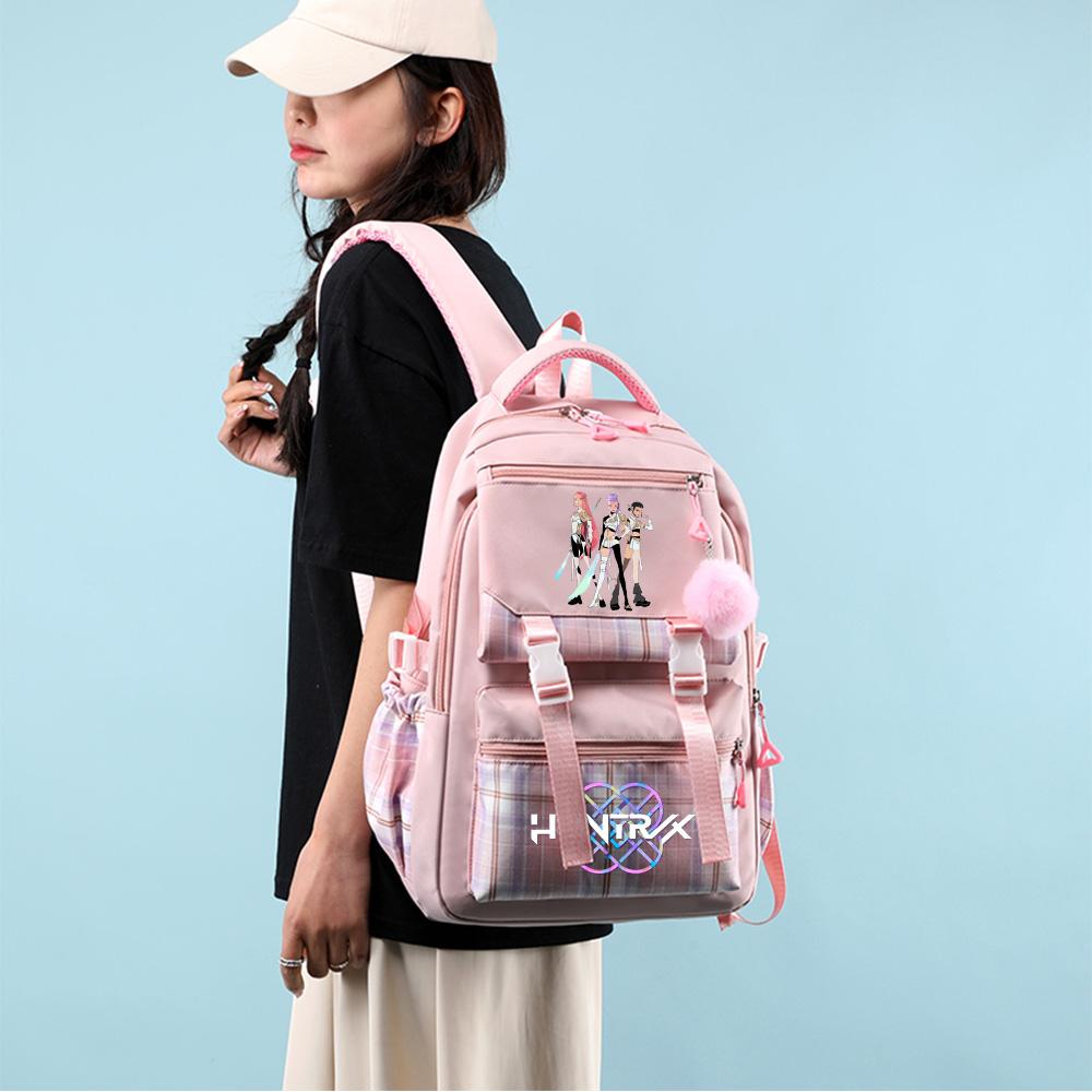 Cartoon K-Pop Printed Large Capacity Backpack for Teenger Student Girl Boy Schoolbag Bookbag Kid Gift Women Waterproof Travel Bag Rucksak