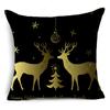 Creative Black and White Christmas Theme Pillowcase Holiday Gift Sofa Decorative Cushion Cover 40*40cm/45*45cm/50*50cm