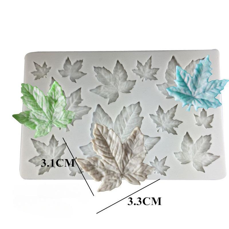 Leaf Silicone Mold 3D Impression Cake Baking Fondant Lace Cushion Chocolate Candy Dessert Tray Printing Mold Decorating Supplies