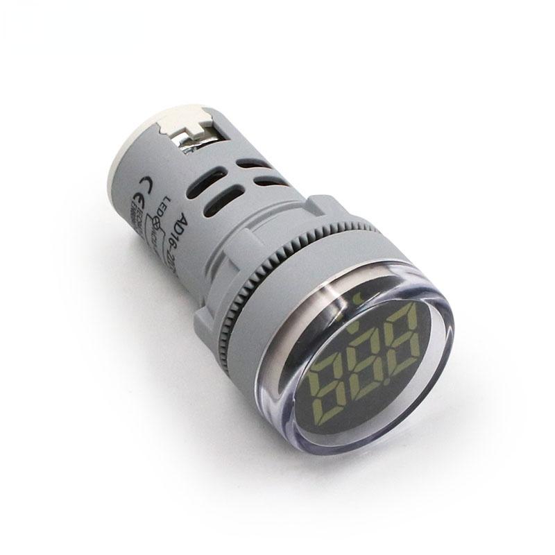 DIY Mini Digital Voltmeter 22mm Round AC 50-500V Volt Voltage Tester Meter Monitor Power LED Indicator Pilot Lamp Light Display