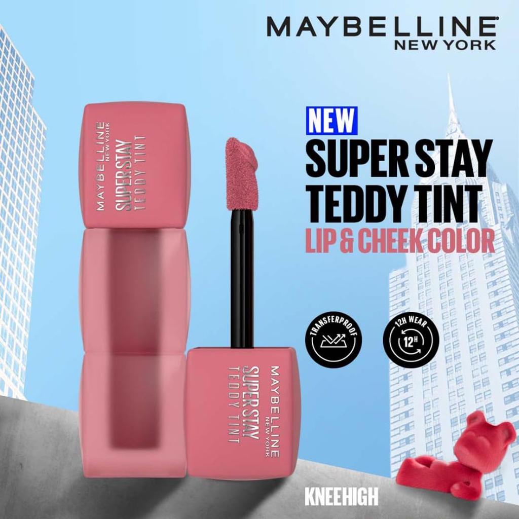 Maybelline New York Super Stay Teddy Tint Lip and Cheek Color Knee High 5ml Buildable Matte Long Lasting