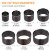 7pcs Precision Faux Leather Cutting Die Set - High-Speed Steel Circle Stencils for Crafting, Hollow Punch Molds In Sizes 20-50mm