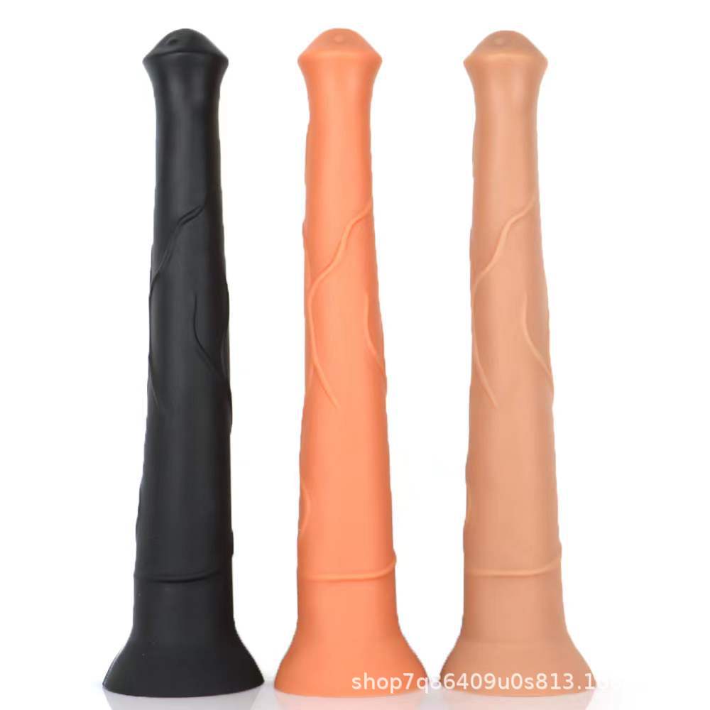 Double Layer Silicone Super Large Size Penis With Anal Plug Development In The Posterior Chamber