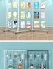Space Frame Iron Mesh Storage Rack with Hooks and Shelves for Kindergarten