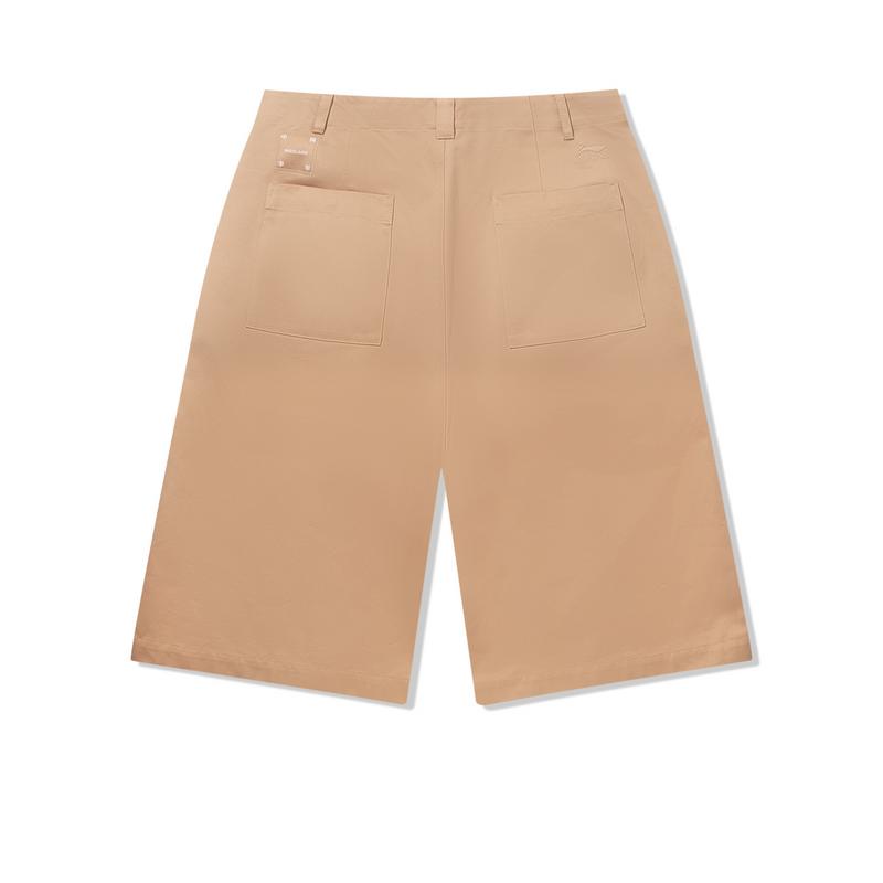 Li Ning X Insulaire Collaboration Solid Color Mid Waist Breathable Loose Versatile Seven Point Casual Shorts Men Shorts AKQV061-1